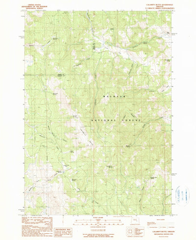 United States Geological Survey Calamity Butte, OR (1990, 24000-Scale) digital map