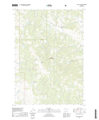 United States Geological Survey Calamity Butte, OR (2020, 24000-Scale) digital map