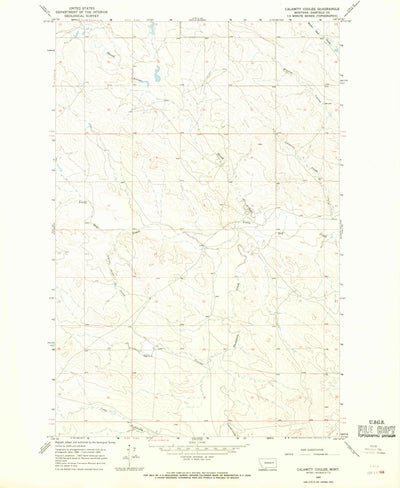 United States Geological Survey Calamity Coulee, MT (1965, 24000-Scale) digital map