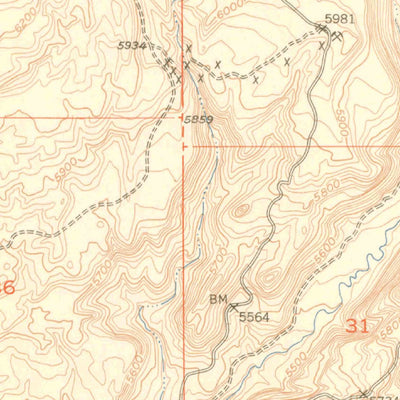 United States Geological Survey Calamity Mesa, CO (1950, 24000-Scale) digital map