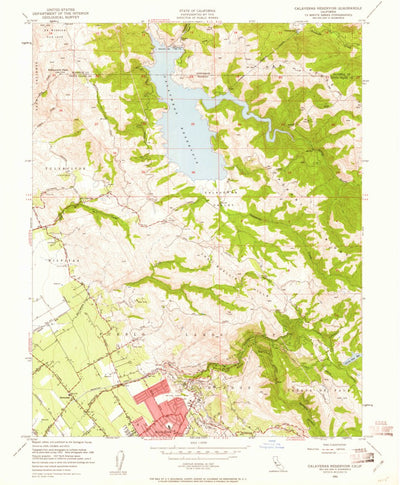 United States Geological Survey Calaveras Reservoir, CA (1953, 24000-Scale) digital map