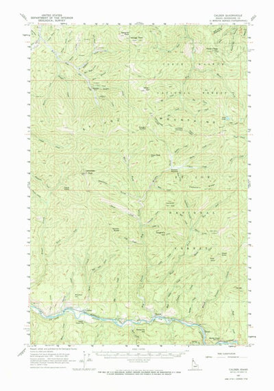 United States Geological Survey Calder, ID (1957, 62500-Scale) digital map