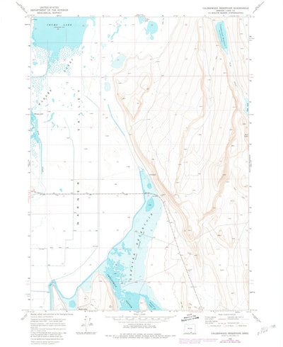 United States Geological Survey Calderwood Reservoir, OR (1968, 24000-Scale) digital map