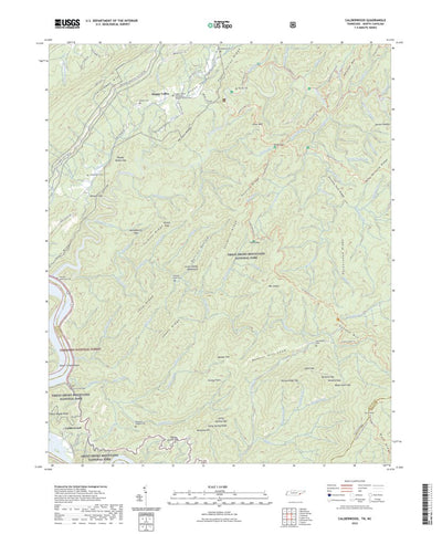 United States Geological Survey Calderwood, TN (2022, 24000-Scale) digital map