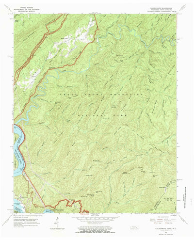 United States Geological Survey Calderwood, TN-NC (1964, 24000-Scale) digital map