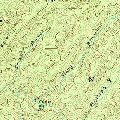 United States Geological Survey Calderwood, TN-NC (1964, 24000-Scale) digital map
