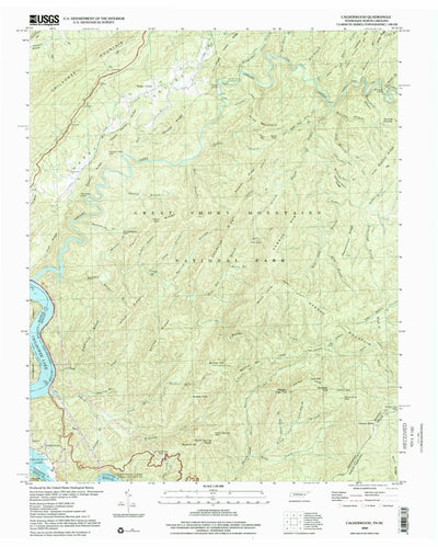United States Geological Survey Calderwood, TN-NC (2000, 24000-Scale) digital map