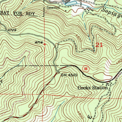 United States Geological Survey Caldor, CA (1951, 24000-Scale) digital map