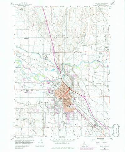 United States Geological Survey Caldwell, ID (1958, 24000-Scale) digital map
