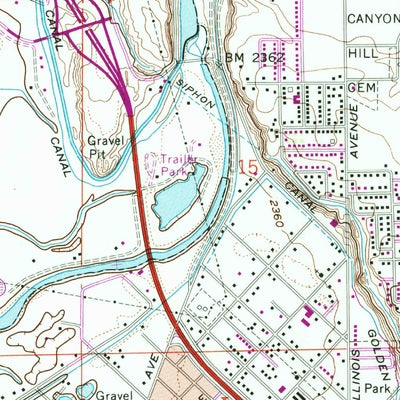 United States Geological Survey Caldwell, ID (1958, 24000-Scale) digital map