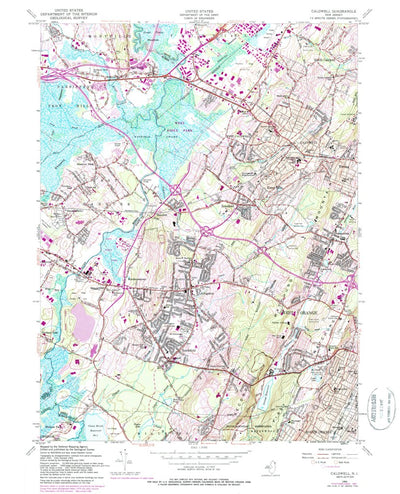 United States Geological Survey Caldwell, NJ (1954, 24000-Scale) digital map