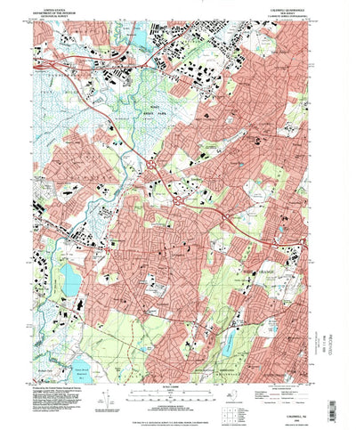 United States Geological Survey Caldwell, NJ (1995, 24000-Scale) digital map