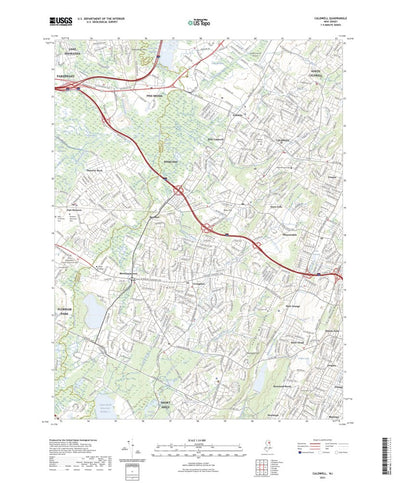 United States Geological Survey Caldwell, NJ (2023, 24000-Scale) digital map