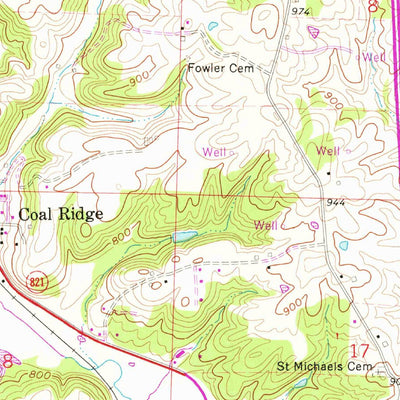 United States Geological Survey Caldwell North, OH (1961, 24000-Scale) digital map