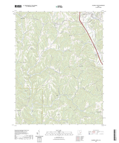United States Geological Survey Caldwell South, OH (2023, 24000-Scale) digital map