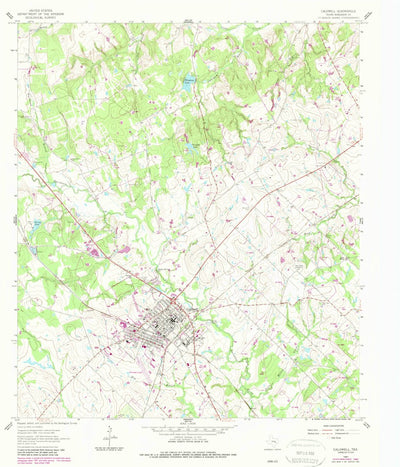 United States Geological Survey Caldwell, TX (1961, 24000-Scale) digital map