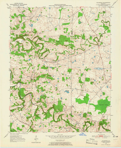 United States Geological Survey Caledonia, KY (1950, 24000-Scale) digital map