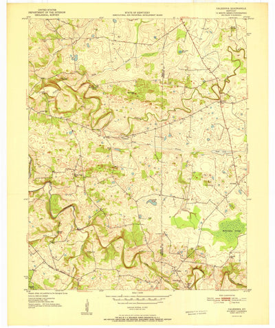 United States Geological Survey Caledonia, KY (1951, 24000-Scale) digital map