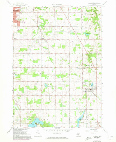 United States Geological Survey Caledonia, MI (1967, 24000-Scale) digital map