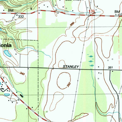 United States Geological Survey Caledonia, MS-AL (1987, 24000-Scale) digital map