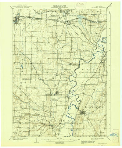 United States Geological Survey Caledonia, NY (1904, 62500-Scale) digital map