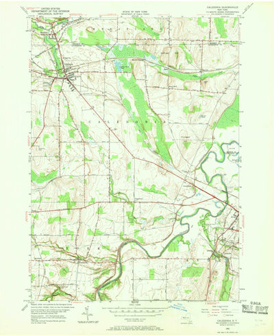 United States Geological Survey Caledonia, NY (1950, 24000-Scale) digital map