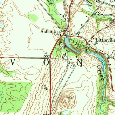 United States Geological Survey Caledonia, NY (1950, 24000-Scale) digital map