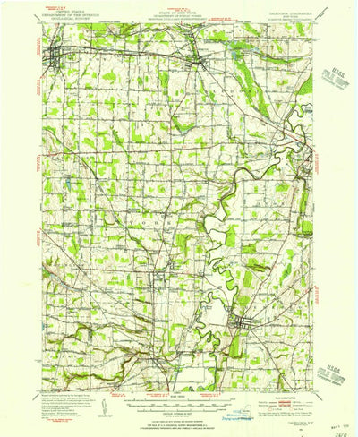 United States Geological Survey Caledonia, NY (1951, 62500-Scale) digital map