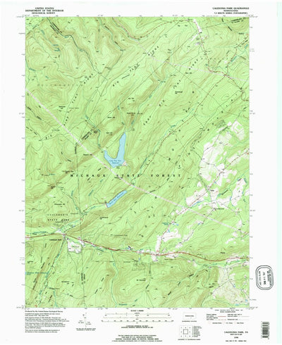 United States Geological Survey Caledonia Park, PA (1990, 24000-Scale) digital map