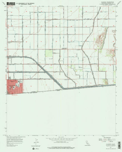 United States Geological Survey Calexico, CA (1957, 24000-Scale) digital map