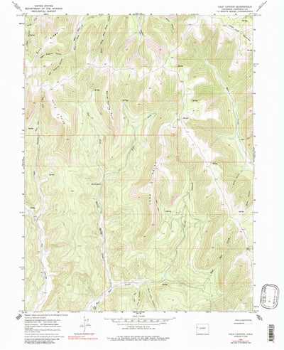 United States Geological Survey Calf Canyon, CO (1964, 24000-Scale) digital map