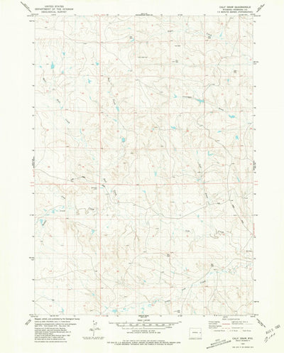 United States Geological Survey Calf Draw, WY (1981, 24000-Scale) digital map