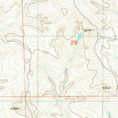 United States Geological Survey Calf Draw, WY (1981, 24000-Scale) digital map