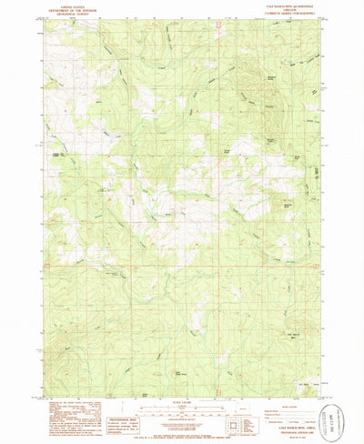 United States Geological Survey Calf Ranch Mountain, OR (1985, 24000-Scale) digital map