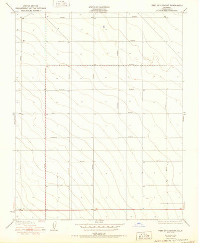 United States Geological Survey Calflax, CA (1950, 24000-Scale) digital map