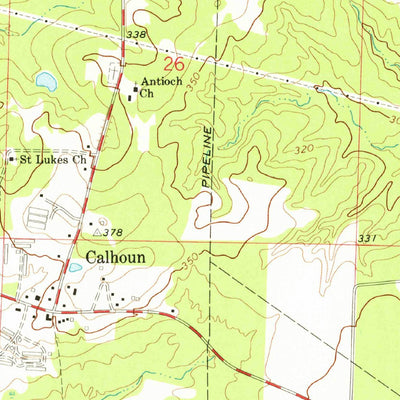 United States Geological Survey Calhoun, AR (1966, 24000-Scale) digital map