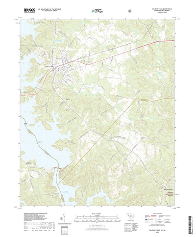 United States Geological Survey Calhoun Falls, SC (2020, 24000-Scale) digital map