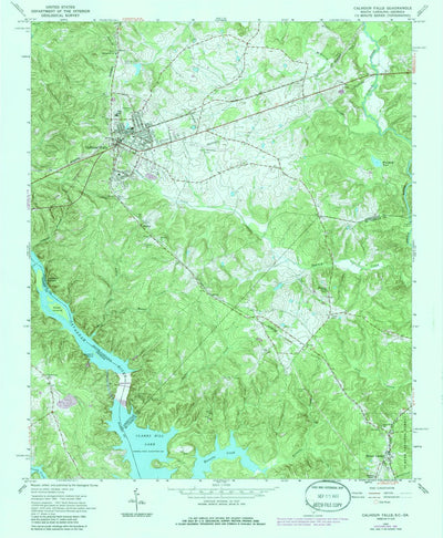 United States Geological Survey Calhoun Falls, SC-GA (1964, 24000-Scale) digital map