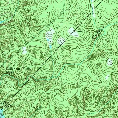 United States Geological Survey Calhoun Falls, SC-GA (1964, 24000-Scale) digital map