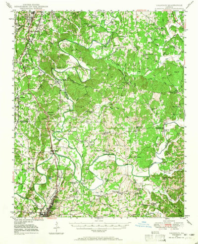 United States Geological Survey Calhoun, GA (1949, 62500-Scale) digital map