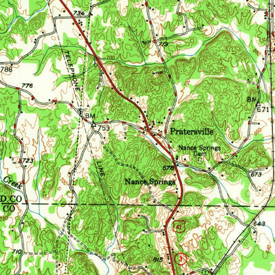 United States Geological Survey Calhoun, GA (1949, 62500-Scale) digital map