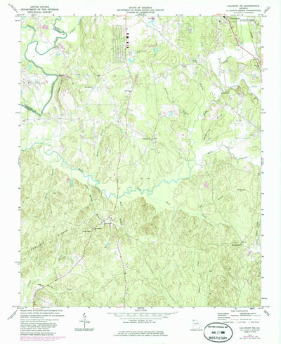 United States Geological Survey Calhoun NE, GA (1972, 24000-Scale) digital map