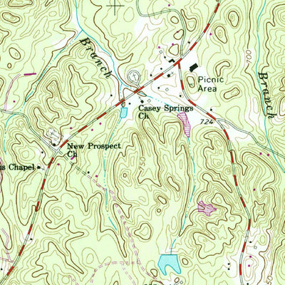 United States Geological Survey Calhoun NE, GA (1972, 24000-Scale) digital map