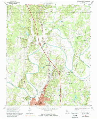 United States Geological Survey Calhoun North, GA (1972, 24000-Scale) digital map