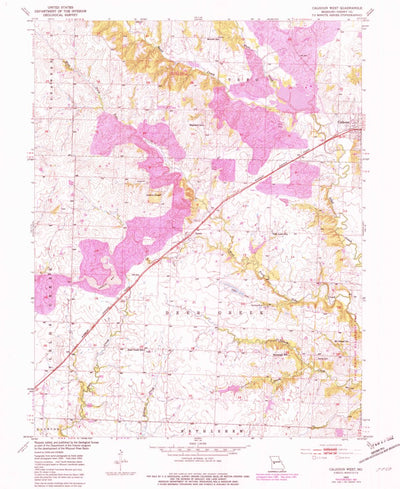 United States Geological Survey Calhoun West, MO (1953, 24000-Scale) digital map
