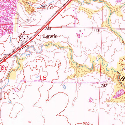 United States Geological Survey Calhoun West, MO (1953, 24000-Scale) digital map
