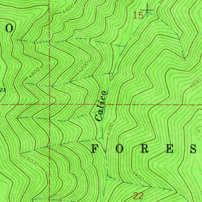 United States Geological Survey Calico Creek, MT (1964, 24000-Scale) digital map