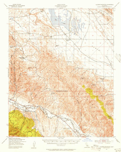 United States Geological Survey Caliente Mountain, CA (1941, 62500-Scale) digital map