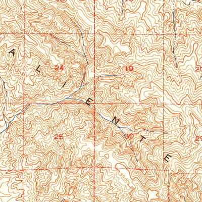 United States Geological Survey Caliente Mountain, CA (1941, 62500-Scale) digital map