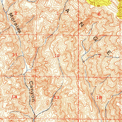 United States Geological Survey Caliente Mountain, CA (1941, 62500-Scale) digital map